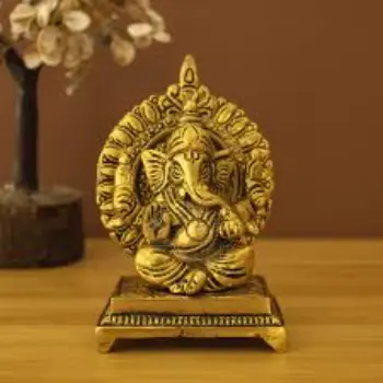 Brass God Ganesha Statue 